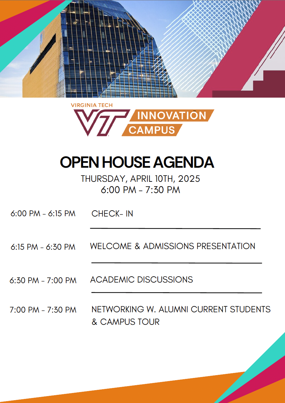 April 10 Open House Agenda Flyer innovation campus open house agenda