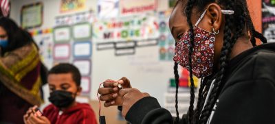 Children working on a K-12 project